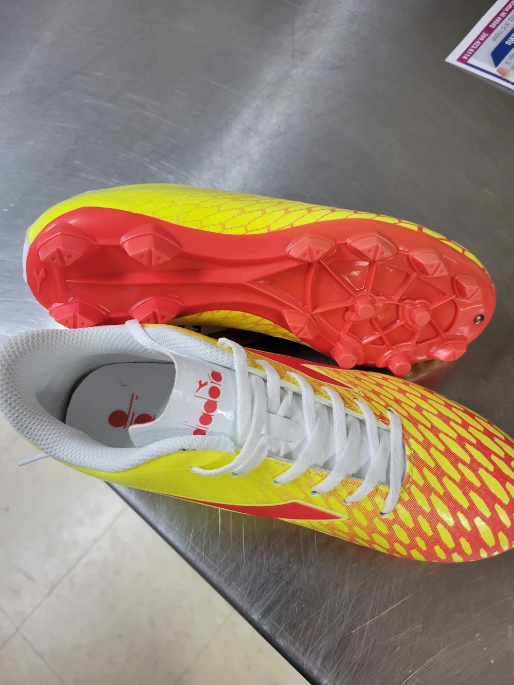 Diadora Men’s Yellow & Red Soccer Cleats